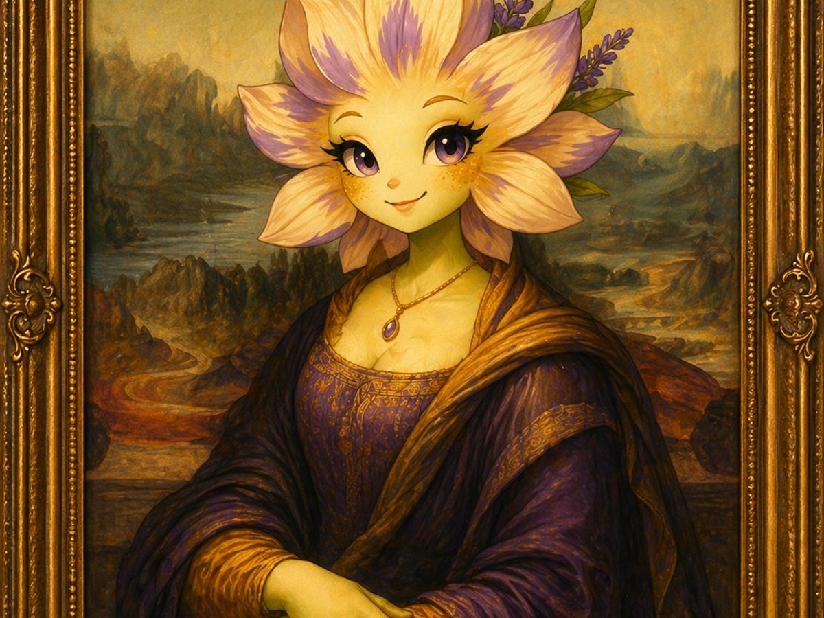 La Joconde — version fleur, Léonard de Vinci 1503