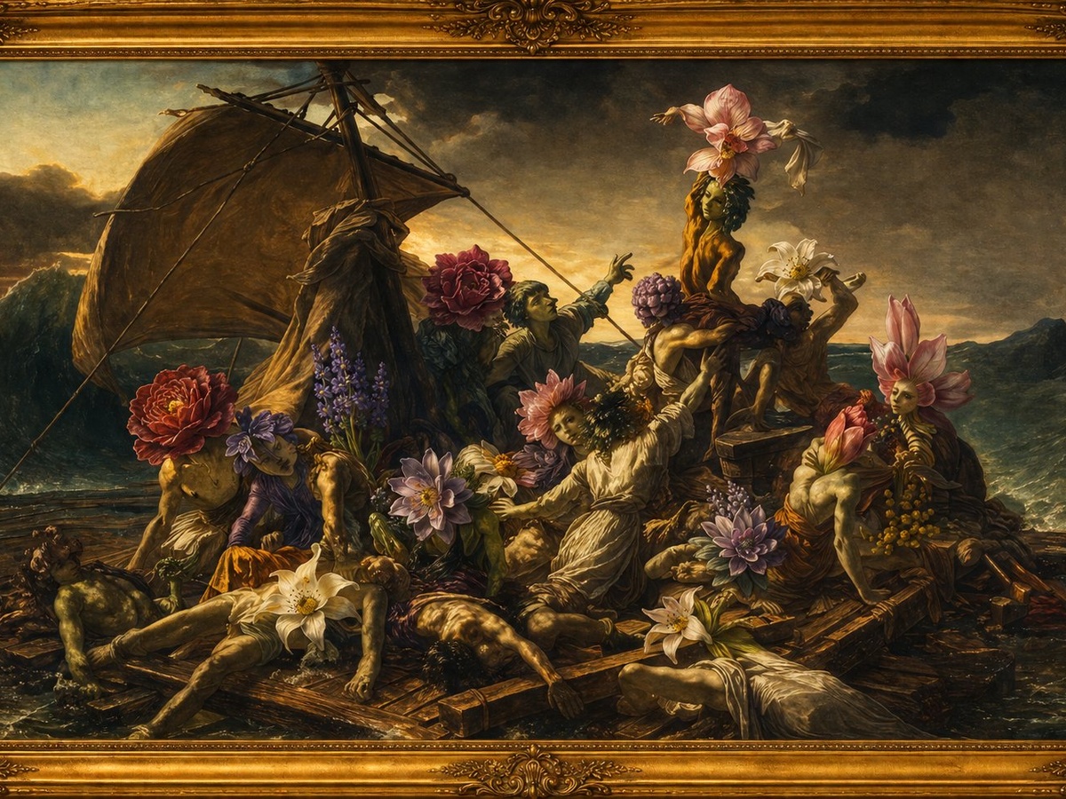 Le Radeau de la Méduse — version fleur, Géricault 1819
